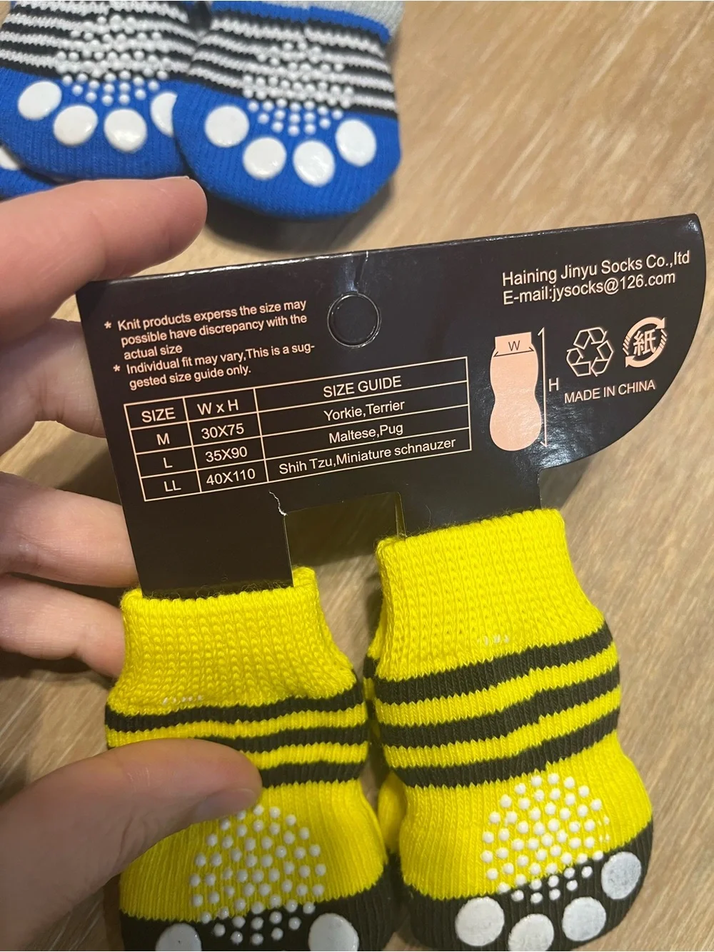 Joys Pet set of 6 Assorted Cute Dog Socks size LARGE